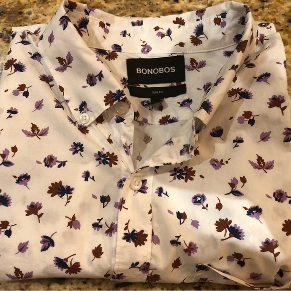 Bonobos mens sharp button down shirt. Nice pattern. XL. Almost new. - Picture 5 of 6